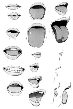 an image of various mouth shapes