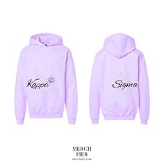 a purple hoodie with the words kapo and an image of a cat on it