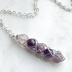 Crown Chakra Crystal Spiral Necklace Spiritual Spiral Jewelry Hand Wrapped, I Am Divine, Unconscious Mind, Spiral Necklace, Chakra Pendant, Purple Fluorite, Chakra Necklace, Higher Consciousness, Spiritual Enlightenment