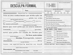 a document with the words desculpa formal in spanish and english on it