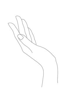 a drawing of a hand holding something in it's palm