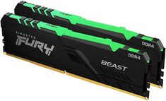 the kingston fury ddr4 memory is green and black