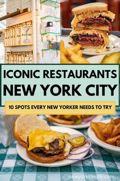 the new york city food and drink guide is featured in this postcard for an upcoming restaurant