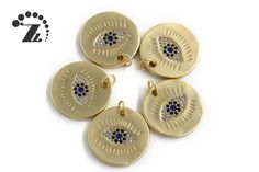 Brass Evil Eye Charm, Micro Pave Evil Eye charm,Round Eye Charm,findings,charm pendant,Sliver plated,DIY,Jewelry Making,16mmMaterial: BrassShape: roundSize: Width 18mm Quantity: 3 pcs / 5 pcs / 10 pcsSKUSliver: 2931010000212See all crystal quartz beads:https://www.etsy.com/shop/DIYbeads888/items?search_query=crystal+quartzSee all gemstone beads:https://www.etsy.com/shop/DIYbeads888?search_query=gemstoneUpgrade shipping:https://www.etsy.com/shop/DIYbeads888?search_query=upgrad+shipping◇Shop home: Handmade Gold Spiritual Charms, Handmade Gold Round Charms, Gold Round Charms For Jewelry Making, Round Eyes, Plates Diy, Chip Beads, Evil Eye Charm, Micro Pave, Rock Crystal