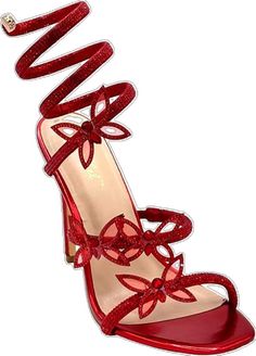 Red Butterfly Heels, Red And Gold Heels, Red Strappy Heels, Butterfly Heels, Butterfly Rhinestone, Strappy High Heels Sandals, Wedge Loafers, High Heels Sandals, Red High Heels