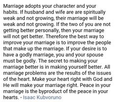 a text message written in black and white with the caption marriage adopts your character and your habitts if husband and wife are