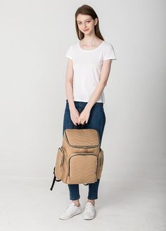 Style: BackpackMain Material: NYLONClosure Type: zipperSize: (30cmItem Width: 18cmModel Number: FC006Item Type: Diaper BagsItem Length: 38cmItem Weight: 0.82kgItem Height: 43cmPattern Type: Solidcolors: black, Khaki, pale pinkish purplebackpack: handbagdesign: 2020 new design with USD interfacestyle: Fashion and popular designusing people: mummy, baby Casual Beige Backpack With Zipper Closure, Trendy Beige Travel Backpack, Chic Beige Backpack With Zipper Closure, Chic Large Capacity Beige Backpack, Trendy Cream Backpack For Travel, Beige Backpack With Zipper For Travel, Beige Travel Backpack With Zipper Closure, Beige Backpack With Zipper Closure For Travel, Versatile Beige Backpack With Zipper