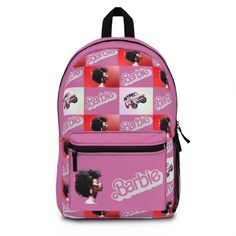 Have you got room for all that? With our roomy and durable Barbie Design Backpack, you will! This backpack is made from spun polyester, weighing just 1.3 lbs, making it light, strong, and long-lasting. Whether you're grabbing it, stowing it, or throwing it onto the seat next to you, this backpack can handle it all, accompanying you wherever you go! Featuring a vibrant and stylish Barbie design, this backpack is not only practical but also a fashion statement. It comes with adjustable shoulder st Barbie Backpack, Barbie Design, Design Backpack, Sacs Design, Barbie Stuff, Waterproof Backpack, Stylish Kids, Designer Backpacks, Backpack Purse