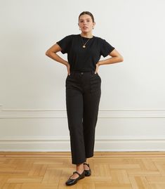 Ever want to wear a classic workwear pant, but can't get the fit right for your curves? The James Pants answer our quest for that work pant look, but with our classic high waist and perfect butt fit! Made from washed stretch cotton twill and featuring front and back pocket, belt loops and a button fly. FIT NOTE: The measurements below are of the actual pants. These are made with stretch fabric and will fit up to 2" bigger if needed as they will stretch to fit your body. If you want a tight snug Black Jeans With Welt Pockets For Work, Relaxed Fit Cargo Pants For Work With Belt Loops, Straight Leg Work Pants With Belt Loops, High Rise Cargo Pants For Work, High-rise Cotton Cargo Pants For Workwear, High Waist Cargo Pants With Welt Pockets For Workwear, Mid-rise Cotton Work Pants, Classic High-waisted Cargo Pants For Work, High-waisted Cargo Pants With Hip Pockets For Work