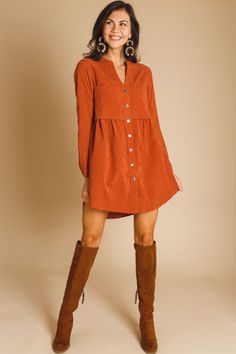 Dresses :: The Blue Door Boutique Green Corduroy Dress Outfit, Corduroy Dress Outfit Winter, Corduroy Dress Outfit, Corduroy Dresses, Shirt Dress Fall, Corduroy Shirt Dress, Collard Shirt, Winter Dress Outfits, Corduroy Shirt