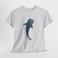 Whale Shark Shirt - Protect Our Oceans Shirt - Cute Ocean Shirt Women - Unique Shark T-Shirt Women - Cute Whale Tee - Unisex Cotton Tee White Casual Tops With Shark Design, Casual White Tops With Shark Design, Casual White Shark Design Tops, Shark Shirt Aesthetic, Casual Short Sleeve Shark Design Tops, Summer Short Sleeve Tops With Shark Design, Casual Short Sleeve Top With Shark Design, Blue Short Sleeve Top With Shark Design, Blue Shark Design Short Sleeve Tops