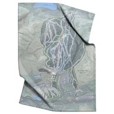 a blanket with a map on it