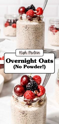 Looking for a protein overnight oats recipe without any protein powder? This overnight oats recipe provides nearly 30 grams of protein per serving - no powders needed. Made with just 6 simple ingredients, it’s easy to switch up with different flavors. Great for meal prep, it’s the perfect wholesome breakfast to power you through the week!