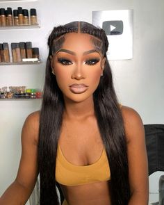 Baddie Glam, Natural Glam Makeup Prom, Bartender Makeup Ideas, Pretty Makeup Black Women, Glam Look Makeup Ideas, Mat Makeup Look, Barbie Makeup Inspiration, Birthday Photoshoot Makeup