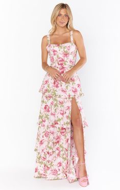 Bridesmaid Dresses Floral Print, Garden Wedding Dress Guest, Romantic Bridesmaid Dresses, Printed Bridesmaid Dresses, Garden Romantic, Formal Wedding Guest Dress, Ruffle Prom Dress, Floral Bridesmaid Dresses, Floral Prom Dresses