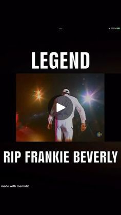 an image of a man on stage with the caption legendd rip frankie beverly