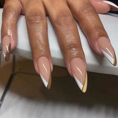 French Stiletto, Full Cover Nail Tips, Nails With Design, Kutek Disney, Nagel Tips, Nails Fashion, Almond Acrylic Nails, Fancy Nails, Dope Nails