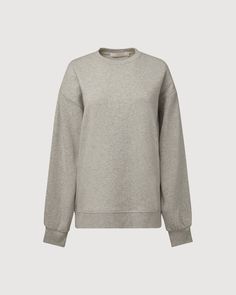 Heather Grey Hanging Dryer, Oversized Fits, Crewneck Sweatshirt, Heather Grey, Crew Neck Sweatshirt, Bleach, Hand Wash, Crew Neck, Collar