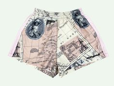 Condition: In very good preloved condition. Measurements Waist: 26 inches Rise: 14.5 inches Hips: 40 inches Dive into the playful nostalgia of the early 2000s with our Y2K H20Fagerholt Map Print Shorts. Featuring an eye-catching design adorned with antique illustrations, these shorts are a must-have for anyone looking to make a bold fashion statement. The unique combination of white, baby pink, and black cotton offers a soft, breathable feel, while the elasticated waist ensures comfort and a per 00s Style, Simple Tank Tops, 00s Fashion, Early 2000s Fashion, Y2k Shorts, Adored Vintage, Antique Illustration, Print Shorts, 2000s Fashion