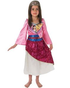 Disney Princess Warriors, Brave Disney Princess, Disney Princess Costumes, Chinese Prints, Girls Fancy Dress, Bright Pink Dresses, Kids Mask, Theatre Costumes, Princess Costume