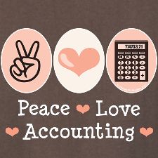 the words peace love and counting are in pink, black, and white letters on a brown background