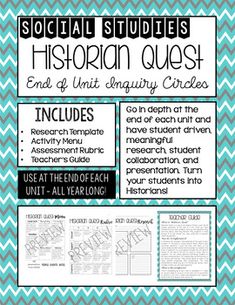 the social studies poster with text and information for students to use in their own classroom