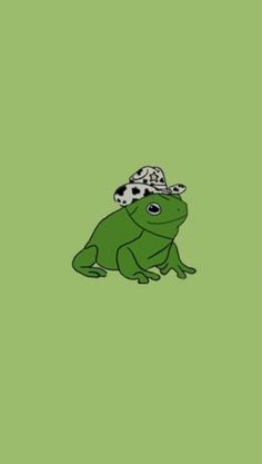 a frog with a hat on its head