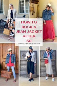 Jean Jacket Work Outfit Classy, Ways To Wear A Denim Jacket, Jean Jacket Outfits Over 50, Denim Shirt Jacket Outfit Women, What To Wear With A Denim Jacket, Dressy Jean Jacket Outfits, How To Style A Denim Dress Outfit Ideas, How To Wear Jean Jacket, Jean Jacket Styling