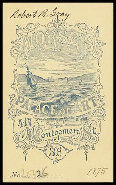 an old book with writing on it and a boat in the water behind it that says morse's place of discovery