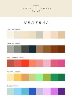 Deep Autumn Color Palette, Skin Undertones, Olive Skin Tone, Warm Skin Tone, Cool Skin Tone, Color Combinations For Clothes, Natural Skin Tone