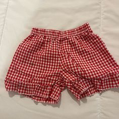 New Kids 2t Checkered Shorts Brand New Without Tag Playful Red Bottoms For Spring, Red Bottoms With Elastic Waistband For Playwear, Casual Cotton Bloomers For Playtime, Casual Summer Playtime Bloomers, Playful Red Cotton Shorts, Cute Short Red Bottoms, Casual White Short Bloomers, Cute Short-length Red Bottoms, Red Bottoms For Playtime In Spring