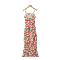 Introducing our Suna Floral Print Mesh Maxi Dress. This dress will make you feel sexy and elegant with its figure-hugging, slim fit design. The double layer and fishtail skirt add a touch of romance, while the spaghetti straps and high waist provide a casual yet chic look. Available in black and orange. From Alees Fashion, part of our Spring-Summer Collection. Suna Floral Print Mesh Maxi Dress Doubla Layer Fishtail Skirt Spaghetti Straps High Waist Figure Hugging Slim Fit Sexy, Casual, Elegant, Romantic Available in Black and Orange Colors Alees Fashion Spring-Summer Collection Fitted Lined Slip Sundress, Fitted Maxi Dress With Adjustable Straps For Brunch, Summer Maxi Dress With Ruffles And Mermaid Hem, Summer Fishtail Dress With Stretch, Stretch Fishtail Summer Dress, Fitted Slip Dress With Spaghetti Straps For Brunch, Spaghetti Strap Fitted Slip Dress For Brunch, Fitted Fishtail Summer Dress, Fitted Summer Maxi Dress With Mermaid Hem