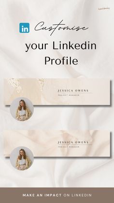 the front and back cover of an email postcard for linkedin's profile