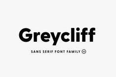 the grey cliff sans serif font is displayed on a white background with black letters