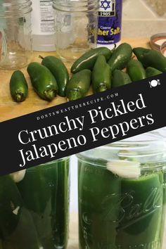 pickled jalapeno peppers in jars on a counter