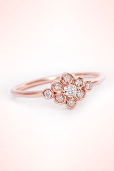 mini lily unique diamond engagement ring rose gold LOVE ! Delicate Rose Gold Flower-shaped Ring, Delicate Rose Gold Flower Shaped Ring, Delicate Rose Gold Diamond Flower Ring, Rose Gold Flower-shaped Diamond Ring, Dainty Rose Gold Diamond Flower Ring, Rose Gold Flower Diamond Ring Fine Jewelry, Fine Jewelry Rose Gold Diamond Flower Ring, Rose Gold Diamond Flower Ring, Cluster Rose Gold Diamond Promise Ring