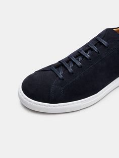 The Sneaker 02 - Navy Suede is our minimalistic sneaker designed with sleek, sharp and low lines. Crafted from high-quality leather with a sewn-on rubber sole. Perfect for creating crisp city-smart looks with your favourite pair of denims. Modern Everyday Leather Custom Sneakers, Modern Everyday Custom Leather Sneakers, Modern Custom Sneakers With Stitched Sole For Everyday, Modern Custom Sneakers With Stitched Sole, Modern Custom Sneakers With Leather Sole, Burn Mark, Dream Gift, Shoe Tree, Designer Sneakers