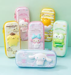 100% New Color: 6 colors for choose Size: 23.8*11.8*77mm Quantity: 1pcs     Packing Includes: 1* Pencil case Sanrio Stationary Aesthetic, Sanrio School Supplies, Sanrio Pencil Case, Hello Kitty Pencil Case, Kawaii Pencil Case, Pompom Purin, Stationary School Supplies, Student Notebook