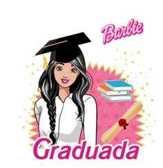 a girl with long hair wearing a graduation hat and holding a book in her hand