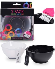 PRICES MAY VARY. Perfect for coloring products at the salon, studio, or at home. Especially for those who want multi colored hair. Essential accessories for coloring hair! Set of two hair tint bowls. Both have Inside measurement markings and an easy pour spout. A necessary mixing bowl set. Sturdy with non-slip rubber bottom, so don't worry about hair color spillage. Easy to clean and store; could be cleaned up nicely by rinsing with water for multiple uses. These bowls are excellent for mixing d Bleach Hair Dye, Highlight Hair Dye, Hair Coloring Accessories, Bleach Hair, Hair Bleach, Hair Dye Brush, Hair Foils, Coloring Set, Professional Hair Tools