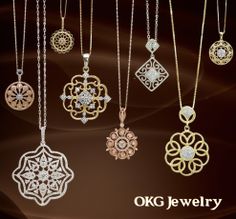 Lace Collection, Antique Jewellery Designs, Diamond Pendant Sets, Monogram Pendant, Queens Ny