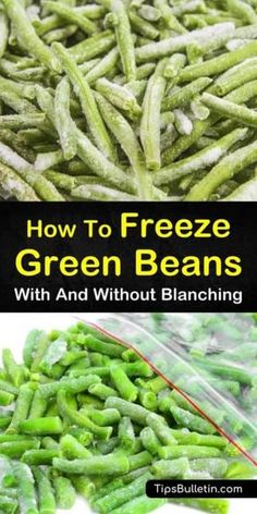 how to freeze green beans with and without bleaching