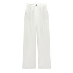 Nwt Zara Wide Leg Pants With Darts Size Small Brand New, Has The Tag On Oyster White Palazzo Style Classic White High-waisted Wide Leg Pants, White Wide Leg Pantsuit With Pockets, White Wide-leg Pantsuit With Pockets, White Wide-leg Workwear Bottoms, White High Waist Wide Leg Work Pants, White High Waist Wide Leg Pants For Work, High-waist White Pants With Belt Loops, High Waist White Pants With Belt Loops, Classic White Wide Leg Pants