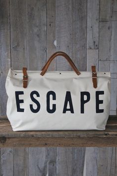 ESCAPE Canvas Utility Bag by Forestbound Shoppers Bag, Escape Bag, Utility Bag, Pack Your Bags, Arm Candy, Beautiful Bags, Travel Style, Canvas Bag, Travel Bags