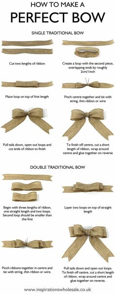 instructions for how to make a perfect bow