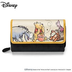 Disney Collectibles – The Bradford Exchange Eeyore Pictures, Disney Wallet, Winnie The Pooh And Friends, Wallet Craft, Pooh And Friends, Leather Trifold Wallet, Yellow Trim, Winnie The Pooh Friends