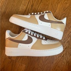 Reposhing This Item I Purchased From @Summerfundayyy. Only Worn Once! Didn’t Love The Way They Looked On Me Brown Nike Shoes Women, Brown Nike Shoes, Shoes Nike Air Force, Shoes Nike Air, Nike Air Force Ones, Brown Shoes, Pretty Clothes, Air Force Ones, Nike Shoes Women