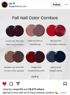 Mani Pedi Color Combos, Opi Gel Nail Colors, Opi Gel Nails, Red Gel Nails, Opi Nail Colors, Pedicure Colors, Sassy Nails, Blush Nails, Nail Envy