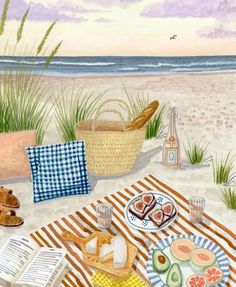 an image of a picnic on the beach