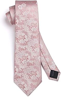 Silk blend + Polyester hand wash only Imported HTF3001K28S Necktie: 3.4 '' x 59 '' (8.5cmx 150cm); Handkerchief : 12'' x 12 '' (31cm x 31cm) Occasions for weddings/religious/official ceremonies/formal events etc. Gifts as thanksgiving/Xmas/valentine's day/birthday etc. Packaging includes: Necktie + Pocket Square Spring Formal Pink Ties, Elegant Pink Summer Ties, Pink Summer Ties For Gifts, Pink Floral Print Ties For Spring, Pink Floral Print Ties For Summer, Pink Floral Print Tie For Summer, Pink Floral Print Summer Ties, Elegant Pink Floral Print Tie, Mens Floral Ties